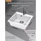 Кухонная мойка MARRBAXX Карельский камень модель 42/G31 белый