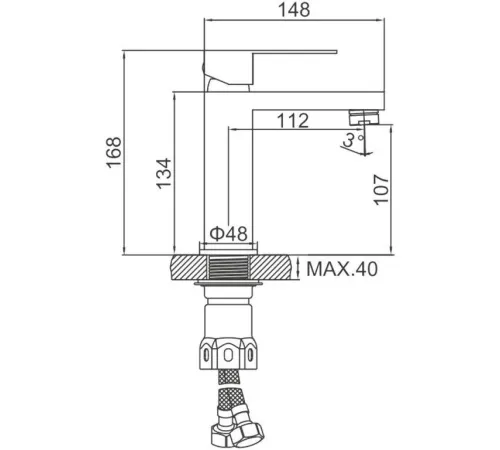 Смеситель Ledeme L71025D