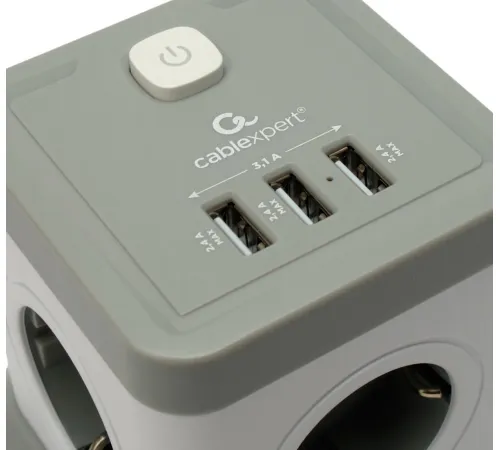Сетевой фильтр Cablexpert TWR-4-U3-W-3