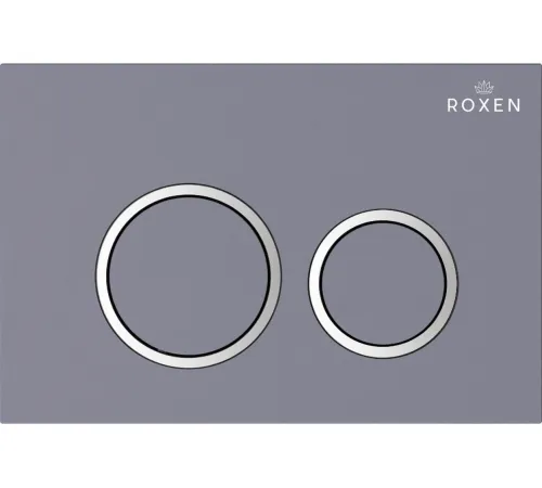 Унитаз подвесной Roxen Royal Matt в комплекте с инсталляцией StounFix Dual Fresh 6 в 1 968253 кнопка: серый бетон