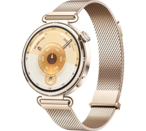 Умные часы Huawei Watch GT 6 41 мм золотистый, с золотистым миланским браслетом, международная версия