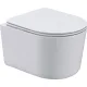 Унитаз подвесной Roxen Simple Compact в комплекте с инсталляцией StounFix Dual Fresh 6 в 1 868627 кнопка: брашированное золото матовая