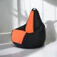 Кресло-мешок Mio Tesoro Груша Kombo XXL GF-130x85-CHO черный/оранжевый
