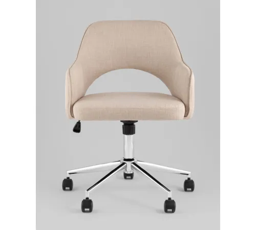 Офисное кресло Stool Group Кларк Clarkson Linen Beige рогожка, бежевый