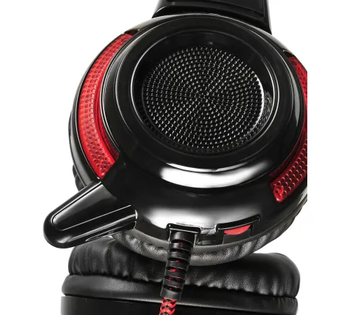 Наушники с микрофоном Оклик HS-G300 Armageddon черный/красный
