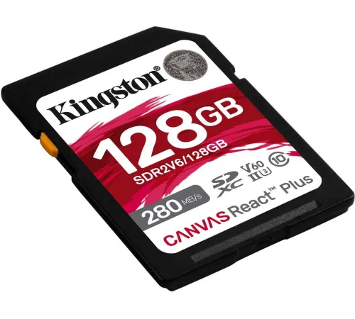 Карта памяти Kingston Canvas React Plus SDXC 128GB SDR2V6/128GB