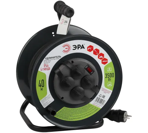 Удлинитель ЭРА RMx-4es-3x1.5-40m-IP44KG Б0046848