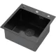 Кухонная мойка ARFEKA ECO AR 450*450 POP-UP BLACK PVD NANO DECOR MILLET GRAINS настольная