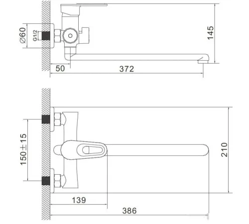 Смеситель Эверест B22-274A