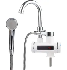 Проточный электрический водонагреватель кран+душ Unipump BEF-001-03 с дисплеем и душевой лейкой