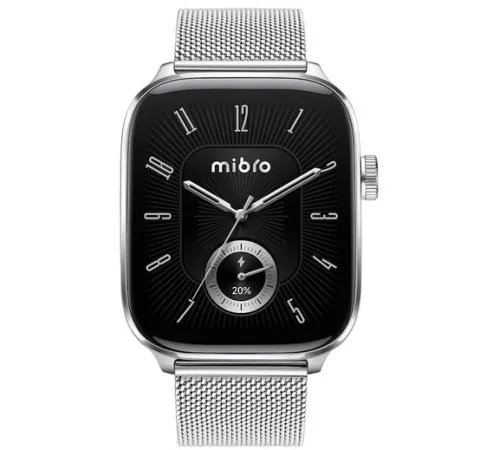 Умные часы Mibro Fit серебристый, со стальным ремешком