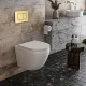 Унитаз подвесной Roxen Antares в комплекте с инсталляцией StounFix Dual Fresh 6 в 1 968454 кнопка: брашированное золото