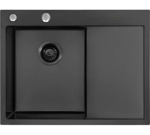 Кухонная мойка ARFEKA ECO AR 650*500 L BLACK PVD NANO