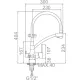 Смеситель Ledeme L4855-2 хром/черный