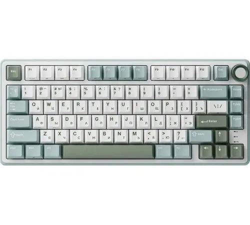 Клавиатура Royal Kludge R75 RGB Sky Cyan RK Silver