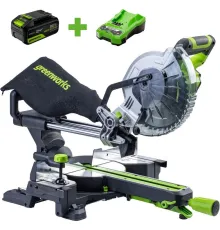 Торцовочная пила Greenworks GD24MS216 1501707UG с 1-им АКБ