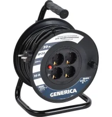 Удлинитель Generica УК30 WKP10-10-04-30-G 30 м, черный
