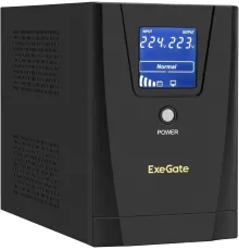 Источник бесперебойного питания ExeGate SpecialPro Smart LLB-1500.LCD.AVR.2SH.3C13.USB EX292800RUS