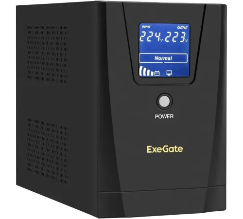 Источник бесперебойного питания ExeGate SpecialPro Smart LLB-1500.LCD.AVR.2SH.3C13.USB EX292800RUS