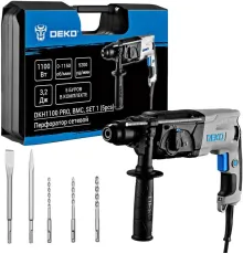 Перфоратор Deko DKH1100 PRO 081-1048 оснастка, кейс