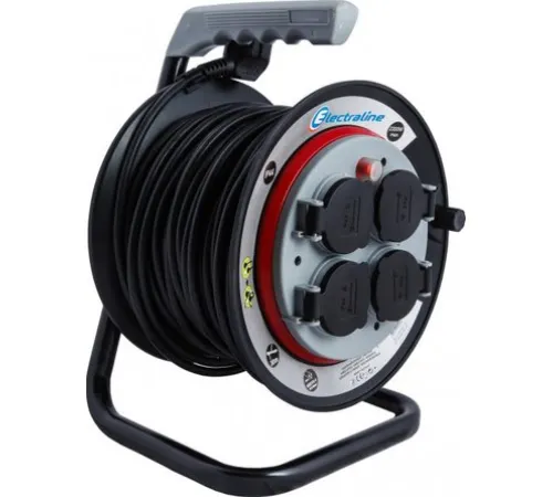 Удлинитель на катушке Electraline 49122 30 м, черный