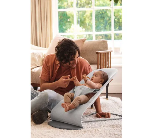 Шезлонг BabyBjorn Bliss Woven melange 0060.29 light grey