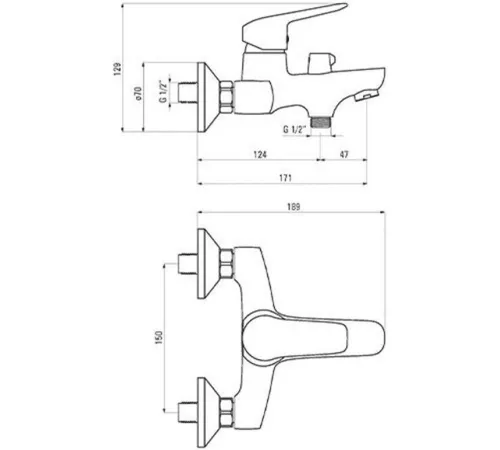 Комплект смесителей Deante Boro BMOB010M