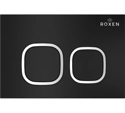 Унитаз приставной Roxen Antares в комплекте с инсталляцией Attach 5 в 1 966934 кнопка: черный матовый, с хромированной окантовкой