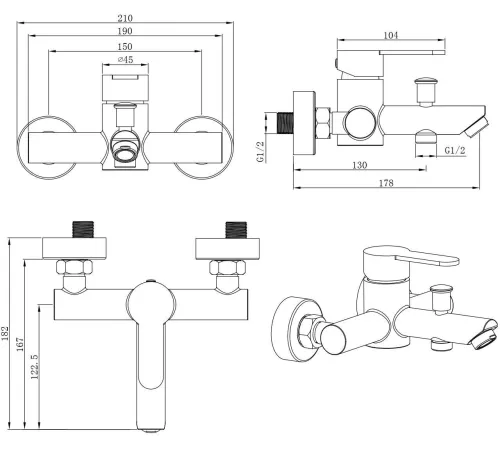 Смеситель Esko Orlando OL54AS