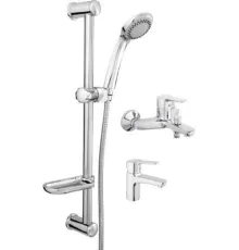 Комплект смесителей Rubineta Uno-10 + Uno-18 + Varianta – Delta 625025