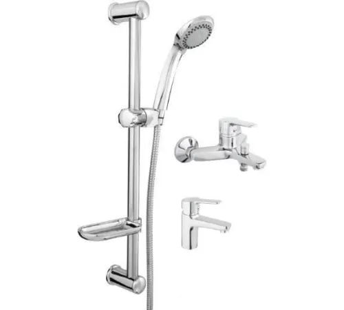 Комплект смесителей Rubineta Uno-10 + Uno-18 + Varianta – Delta 625025
