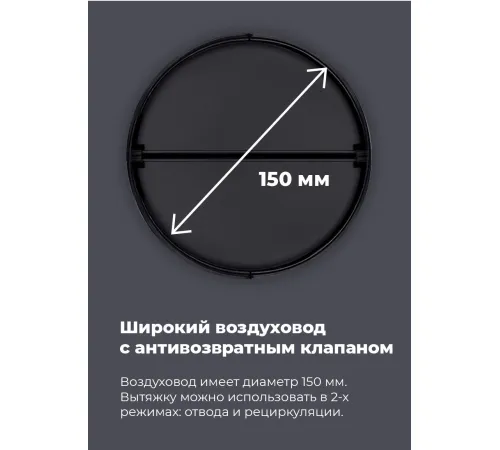 Кухонная вытяжка MAUNFELD MP-1 60 черный