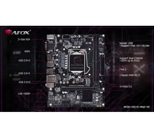 Материнская плата AFOX IH510-MA2-V2