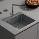 Кухонная мойка Roxen Snake 560220-50-S 50*48 сатин/текстурная поверхность с коландером и дозатором