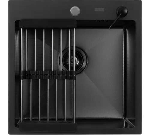 Кухонная мойка ARFEKA ECO AR мойка 500*500, коландер, дозатор Black Decor