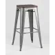 Табурет Stool Group TOLIX WOOD барный серебристый матовый