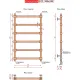 Полотенцесушитель Fincopper FCL 90x50 Ral 9005 нижнее подключение, черный
