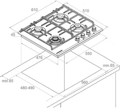 Варочная панель KUPPERSBERG FS 603 W Silver