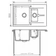 Кухонная мойка Polygran Brig-770 белый хлопок 36