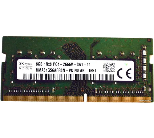 Оперативная память Hynix 8ГБ DDR4 SODIMM 2666 МГц HMA81GS6AFR8N-VK