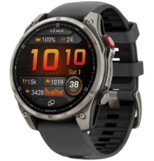 Умные часы Garmin Fenix 8 Pro 47 мм титановый, графитовый силиконовый ремешок