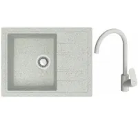 Кухонная мойка Berge BR-5850 + смеситель AM.PM Like F8007133 серый