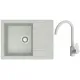 Кухонная мойка Berge BR-5850 + смеситель AM.PM Like F8007133 серый