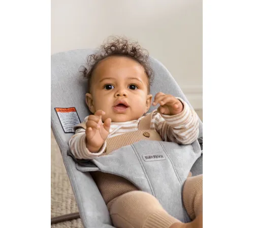 Шезлонг BabyBjorn Bliss Woven melange 0060.29 light grey