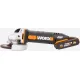 Угловая шлифмашина Worx WX800 с 2-мя АКБ, кейс