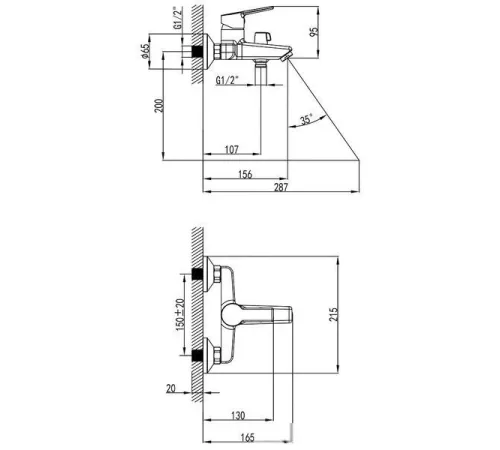 Смеситель Milardo Stripe STRSB02M02