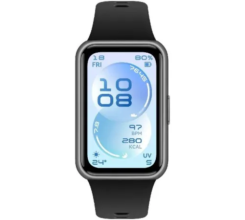 Фитнес-браслет Huawei Band 11 черный полимерный корпус, с черным силиконовым ремешком, международная версия