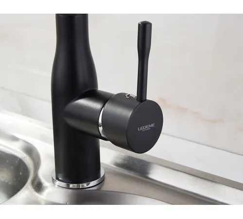 Смеситель Ledeme H98 L4698B черный матовый