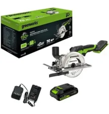 Дисковая циркулярная пила Greenworks G24MCS 1501207CUA с 1-им АКБ