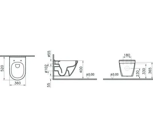 Унитаз подвесной Vitra S50 7740B003-0850